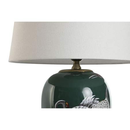 Lampada da tavolo Home ESPRIT Bianco Verde Turchese Dorato Ceramica 50 W 220 V 40 x 40 x 59 cm