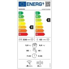 Washer - Dryer Samsung WD80T554DBW 1400 rpm 8kg / 5kg