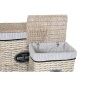 Cesto per i Panni Sporchi Home ESPRIT Bianco Marrone Nero Grigio Naturale vimini Shabby Chic 47 x 35 x 55 cm 5 Pezzi