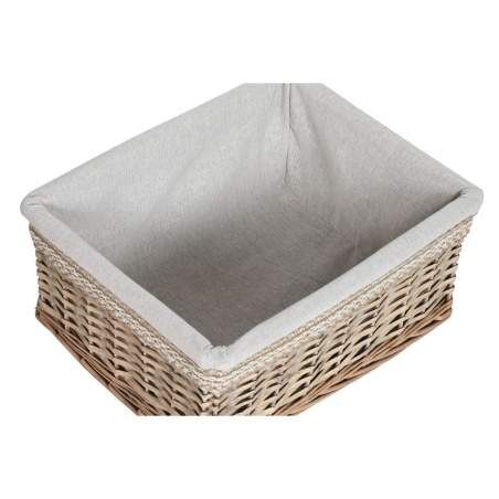 Cesto per i Panni Sporchi Home ESPRIT Beige Naturale vimini Shabby Chic 47 x 35 x 55 cm 5 Pezzi