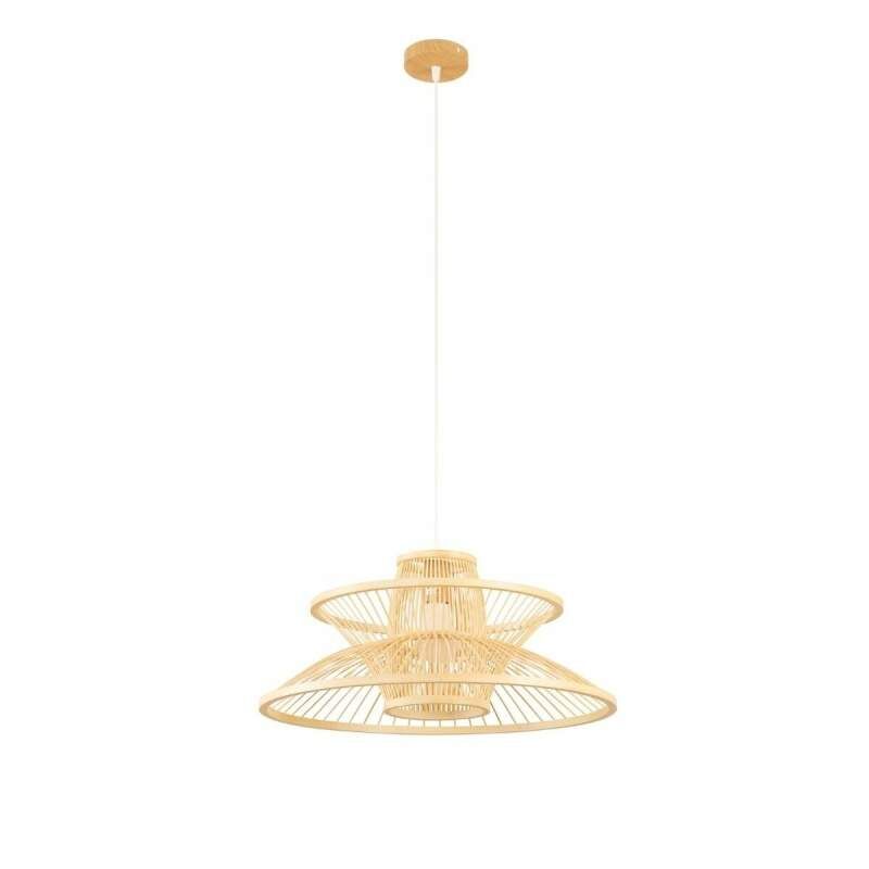 Ceiling Light DKD Home Decor 50 x 50 x 22 cm Light brown Bamboo 50 W