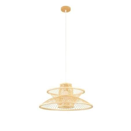 Ceiling Light DKD Home Decor 50 x 50 x 22 cm Light brown Bamboo 50 W