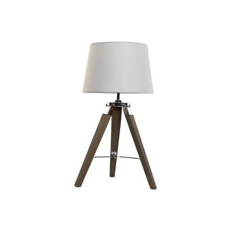 Lampada da tavolo Home ESPRIT Bianco Marrone Legno 36 x 36 x 60 cm