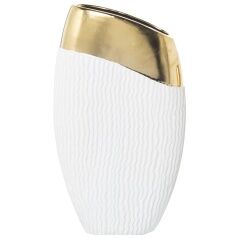 Vase Alexandra House Living White Golden Ceramic 9 x 21 x 36 cm