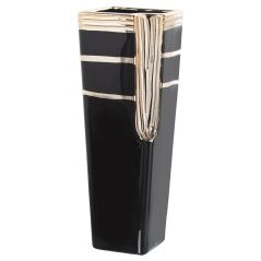 Vase Alexandra House Living Black Golden Ceramic 13 x 13 x 32 cm