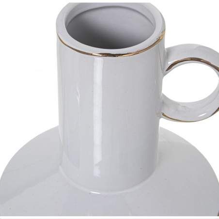 Vaso Alexandra House Living Azzurro Bianco Ceramica 15 x 16 x 23 cm Con maniglia