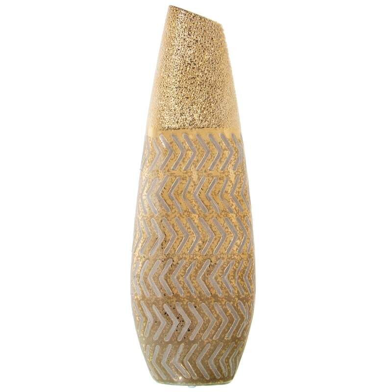 Vase Alexandra House Living Golden Ceramic 10 x 15 x 45 cm