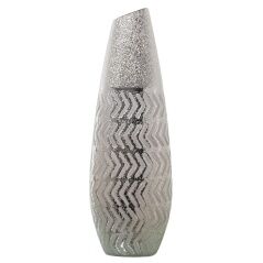 Vase Alexandra House Living Silver Ceramic 10 x 16 x 45 cm