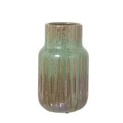 Vaso Alexandra House Living Marrone Verde Ceramica 13 x 13 x 24 cm