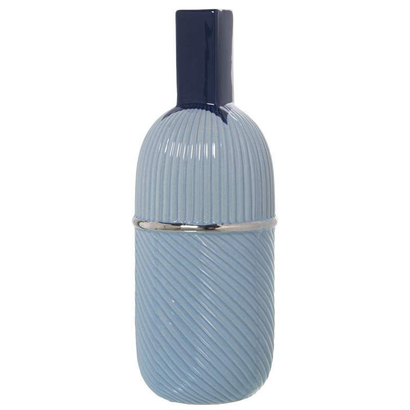 Vaso Alexandra House Living Azzurro Ceramica 12 x 14 x 34 cm