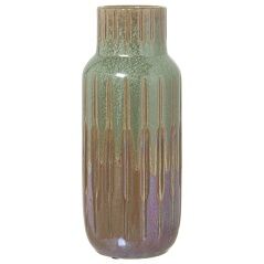 Vase Alexandra House Living Brown Green Ceramic 12 x 12 x 31 cm