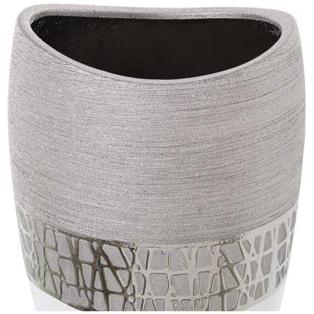 Vaso Alexandra House Living Argentato Ceramica 13 x 18 x 36 cm