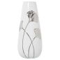 Vase Alexandra House Living White Silver Ceramic Flowers 17 x 16 x 32 cm