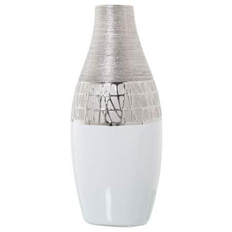 Vase Alexandra House Living Silver Ceramic 13 x 14 x 30 cm