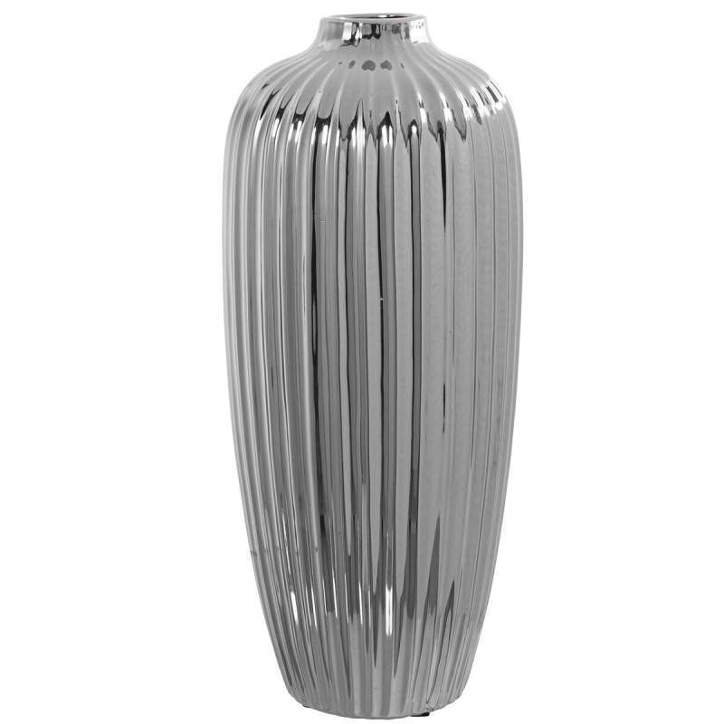 Vase Alexandra House Living Silver Ceramic 18 x 18 x 40 cm