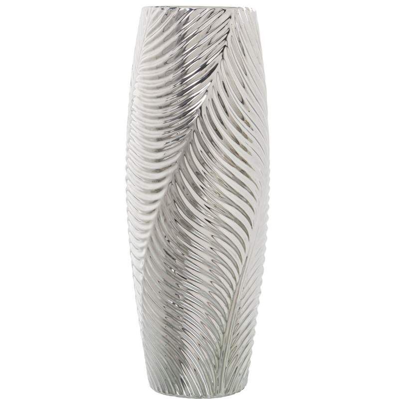 Vase Alexandra House Living Silver Ceramic 14 x 15 x 36 cm