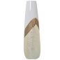 Vase Alexandra House Living White Golden Silver Ceramic Shiny 14 x 14 x 45 cm