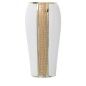 Vaso Alexandra House Living Bianco Dorato Ceramica Luminoso 12 x 18 x 36 cm