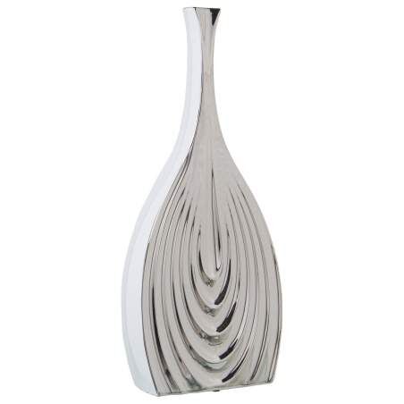 Vase Alexandra House Living White Silver Ceramic 8 x 18 x 43 cm