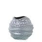 Vase Alexandra House Living Grey Silver Ceramic Crackled 26 x 27 x 25 cm