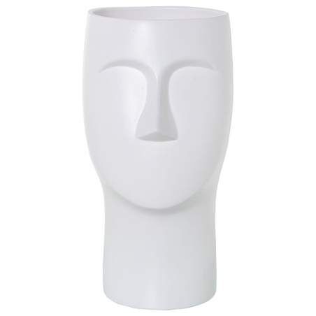 Vaso Alexandra House Living Bianco Ceramica Faccia 17 x 18 x 38 cm