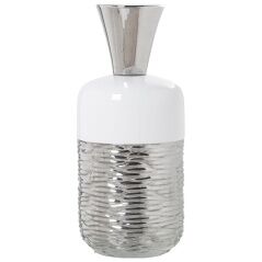 Vase Alexandra House Living White Silver Ceramic 21 x 19 x 43 cm