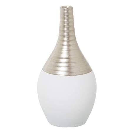 Vase Alexandra House Living White Champagne Ceramic 14 x 18 x 40 cm