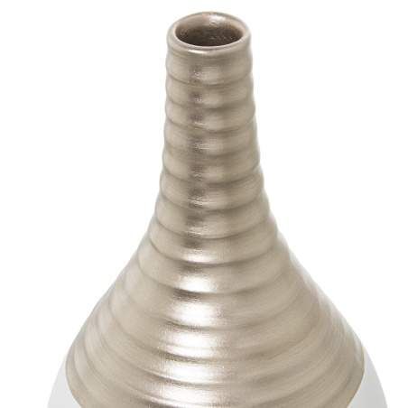 Vase Alexandra House Living White Champagne Ceramic 14 x 18 x 40 cm