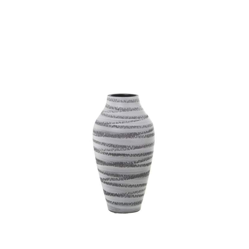 Vaso Alexandra House Living Grigio Ceramica Righe 22 x 21 x 39 cm