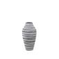 Vase Alexandra House Living Grey Ceramic Stripes 22 x 21 x 39 cm