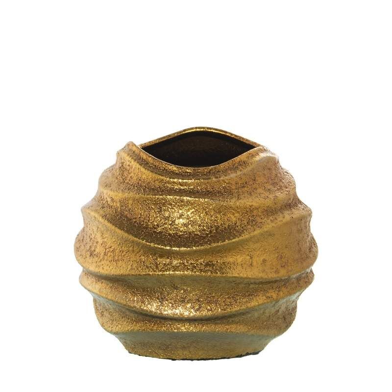 Vase Alexandra House Living Golden Ceramic 25 x 26 x 21 cm