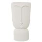 Vase Alexandra House Living Ecru Ceramic Face 16 x 16 x 27 cm