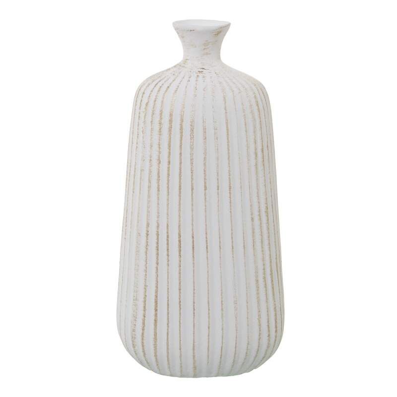 Vaso Alexandra House Living Bianco Dorato Ceramica 18 x 18 x 37 cm