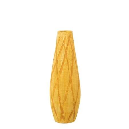 Vase Alexandra House Living Yellow Ceramic Rhombus 17 x 18 x 56 cm