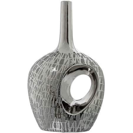 Vase Alexandra House Living Silver Ceramic 12 x 21 x 33 cm