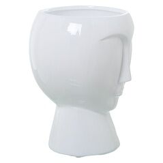 Vase Alexandra House Living White Ceramic Shiny Face 27 x 27 x 35 cm