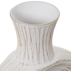 Vaso Alexandra House Living Bianco Dorato Ceramica 11 x 27 x 47 cm