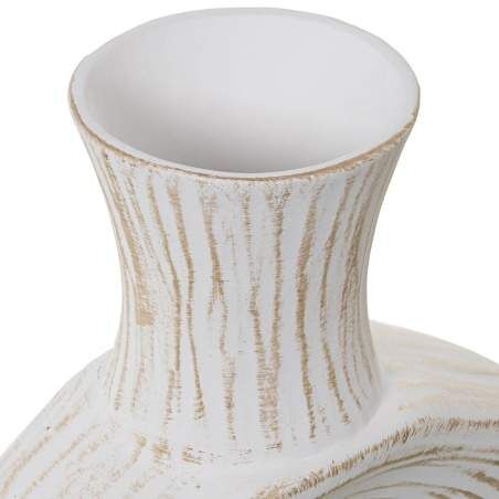 Vase Alexandra House Living White Golden Ceramic 11 x 27 x 47 cm