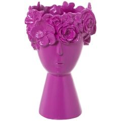 Vaso Alexandra House Living Fucsia Ceramica Faccia 18 x 18 x 27 cm