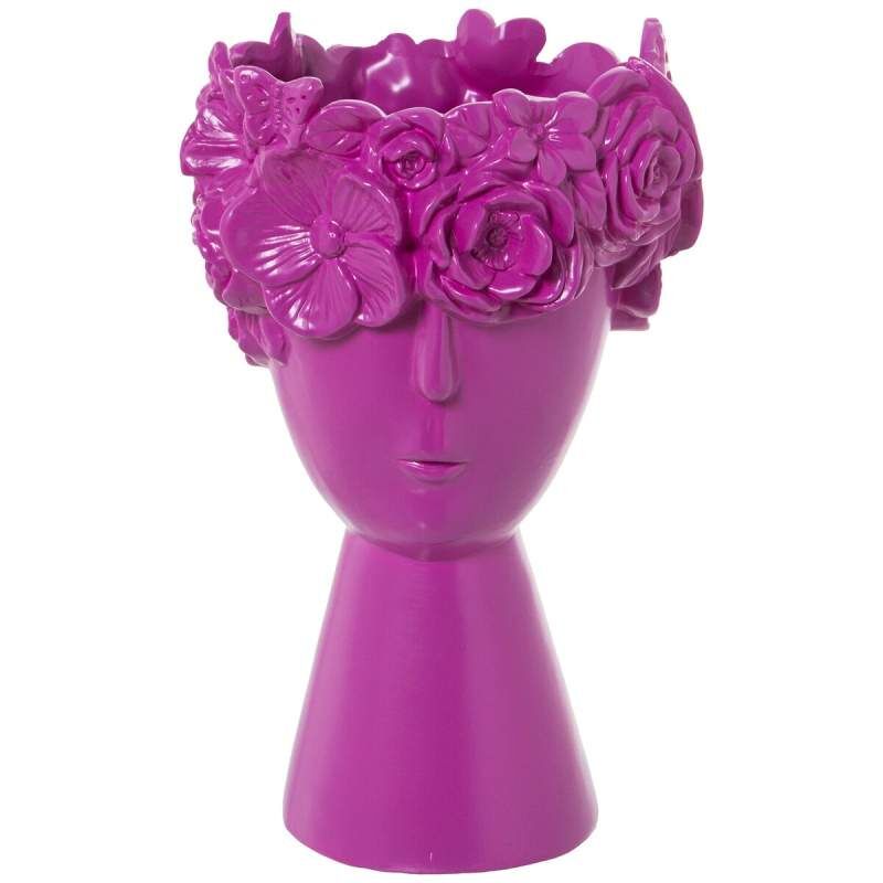 Vase Alexandra House Living Fuchsia Ceramic Face 18 x 18 x 27 cm