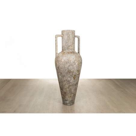 Floor vase Alexandra House Living Beige Ceramic 60 x 165 x 60 cm With handles