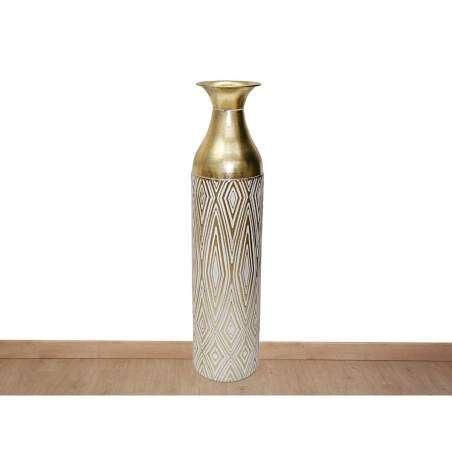 Floor vase Alexandra House Living Golden Metal 15 x 63 x 15 cm