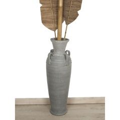 Floor vase Alexandra House Living Grey Terracotta 33 x 100 x 33 cm With handles