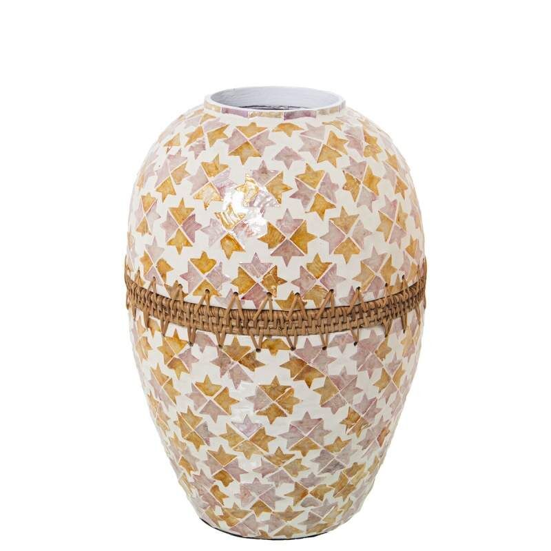 Vase Alexandra House Living Mother of pearl 24 x 24 x 32 cm