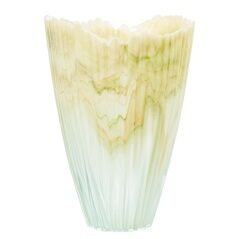 Vase Alexandra House Living Cream Crystal 21 x 30 cm 41 x 39 x 27 cm