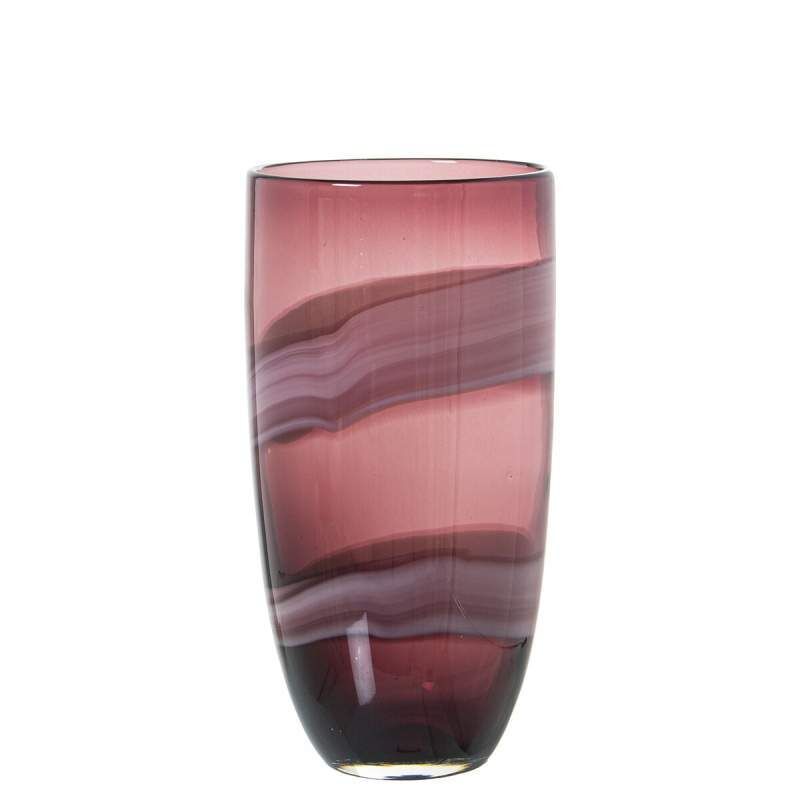 Vase Alexandra House Living Red Crystal 15 x 15 x 27 cm