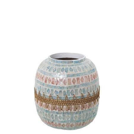 Vaso Alexandra House Living Madreperla 20 x 20 x 23 cm