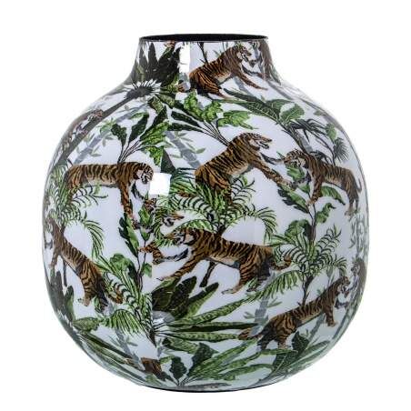 Vase Alexandra House Living Metal Tiger 21 X 20 X 21 CM