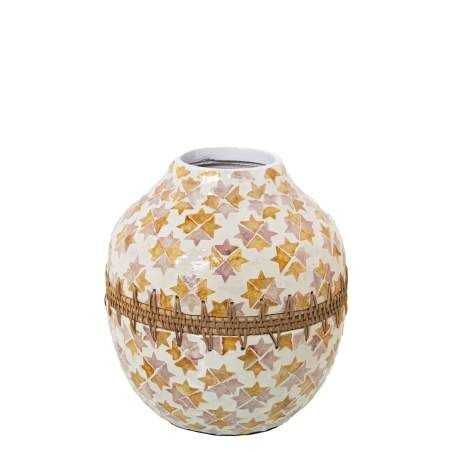 Vase Alexandra House Living Mother of pearl 22 x 23 x 27 cm