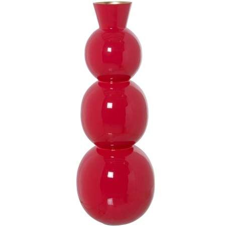 Vase Alexandra House Living Red Metal 17 x 17 x 45 cm